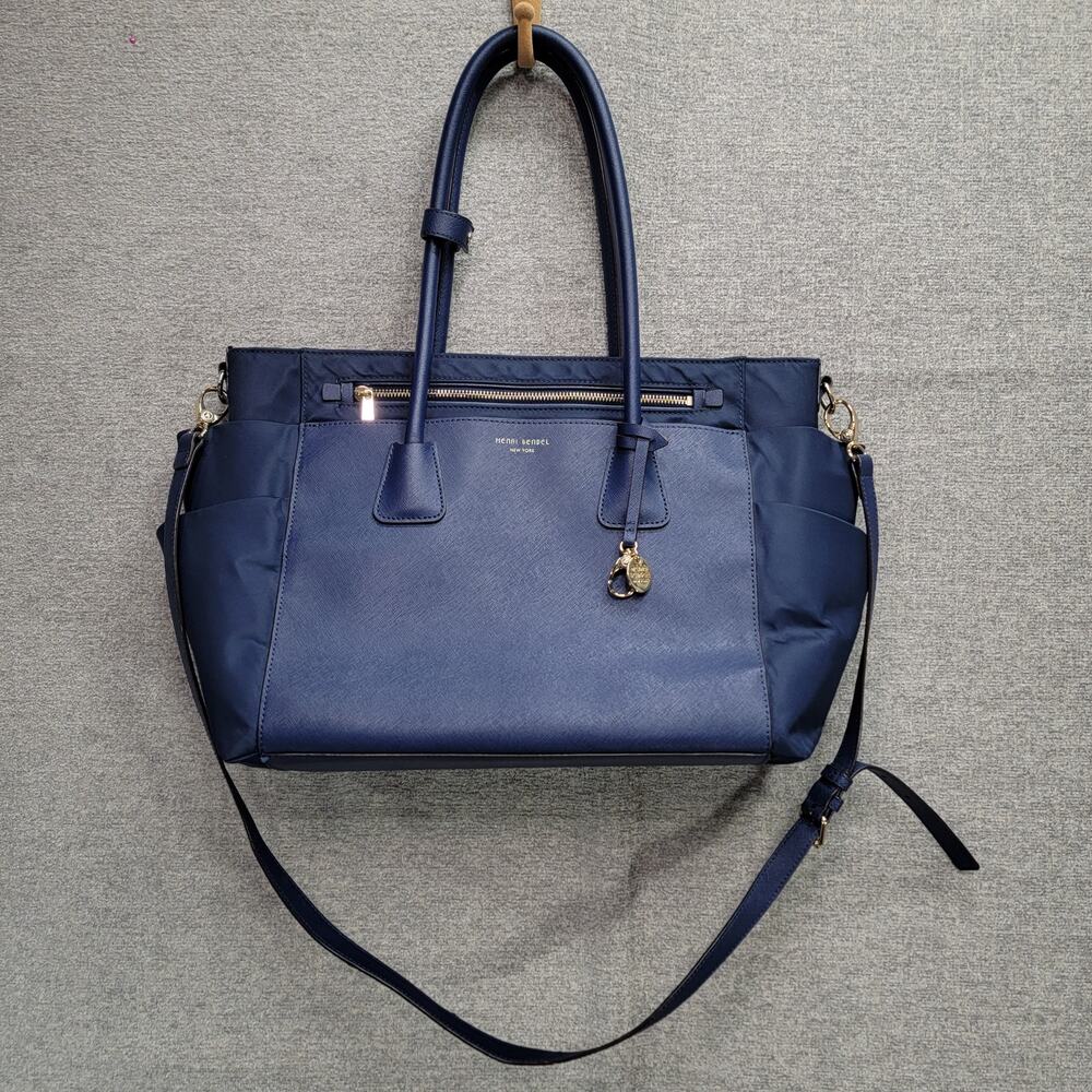 HENRI BENDEL NAVY BLUE DIAPER TOTE BAG
